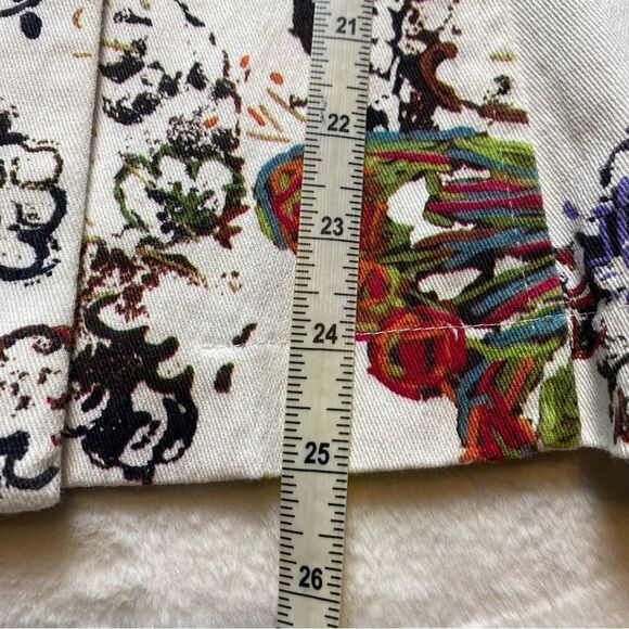 Culture By Krazy Larry Light Denim White W/Floral and Butterfly Shirt/Jacket - Picture 11 of 12